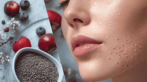 Chia seeds have emerged beneficial for boosting gut health and improved digestion and when gut and digestion get better, you will get hydrated and glowing skin.