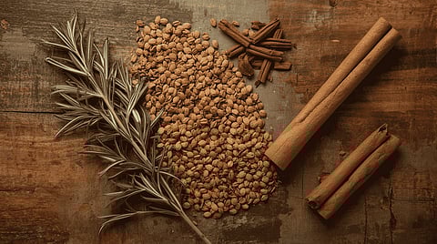 cinnamon helps in managing blood sugar, protects against heart disease, and alleviates inflammation.