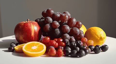 Fruits can help in maintaining skin glow, improving digestion via fibre, and receiving essential vitamins such as C, A, K for bone, cognitive function,