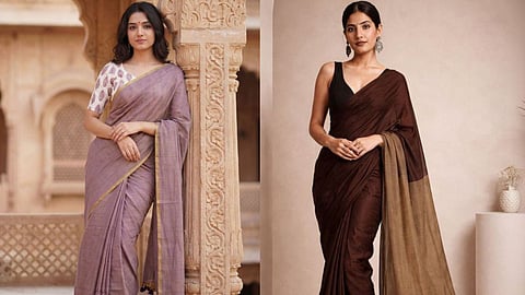 Khadi Cotton Saree For Women Collection on Myntra
