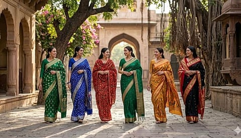 Top four silk-blend and emnroidered saree to shop from on Myntra.com