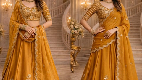 A stylish lehenga set is a must-have in your closet.