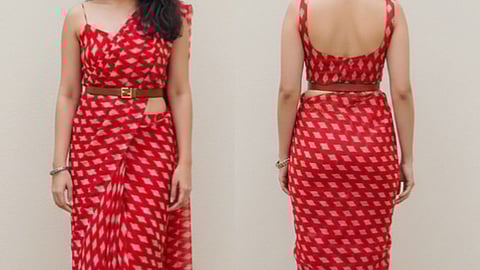 Simple belted saree styles showing easy and modern ways to wear sarees with different belts.