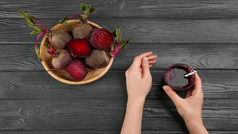 Applying beetroot juice mixed with yogurt can effectively dry out acne without leaving scars.