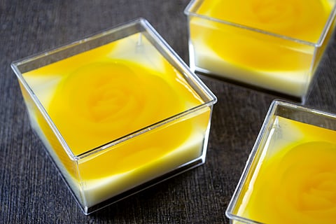 Mango-almond pudding recipe
