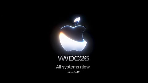 Apple WWDC 2026 announcement graphic displaying the event dates from June 8 to June 12.
