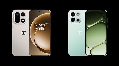 OnePlus 15 and OnePlus Nord 6 smartphones featured in a promotional image for the OnePlus Community Sale.