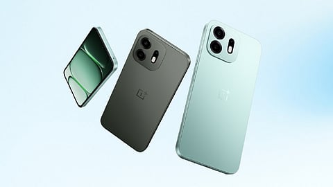 Teaser image of the OnePlus N6 featuring a sleek body, flat edges, and a dual-camera layout.