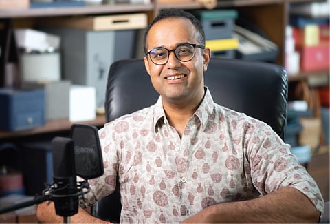 Aditya during our talk about the global spread of Ganesh.