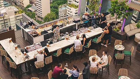 Spectrum Lounge & Bar is one of Bangkok’s most enticing sunset rooftop dinging destinations