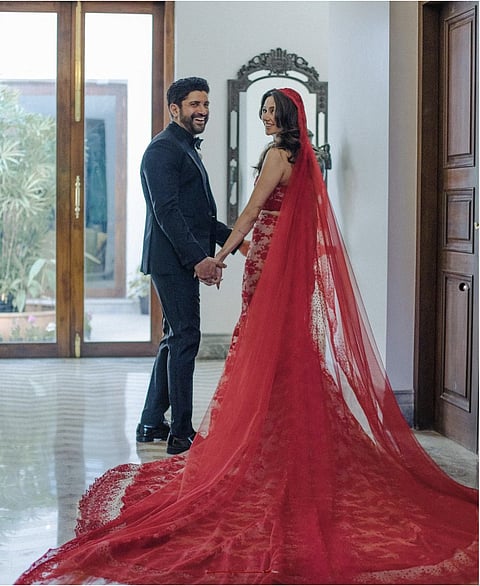 Desi brides blend the Western veil into their traditional wedding-day looks