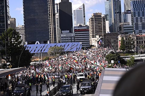 Pro-Palestinian demonstrations at Brisbane