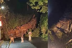 താമരശ്ശേരി ചുരം വ്യൂ പോയിന്റിന് സമീപം മണ്ണിടിച്ചിൽ.