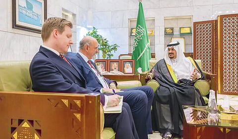 മൈൽസ് ആർമിറ്റേജുമായി റിയാദ് ഡെപ്യൂട്ടി ഗവർണർ കൂടിക്കാഴ്ച്ച