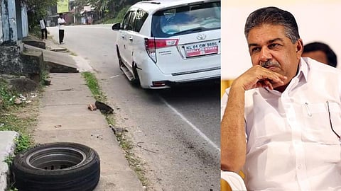 സജി ചെറിയാന്റെ വാഹനം അപകടത്തിൽപ്പെട്ടു