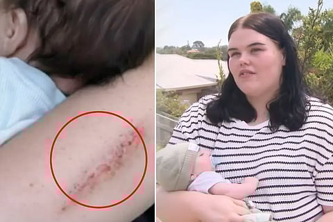 Brick hurled at Perth mum misses newborn by centimetres