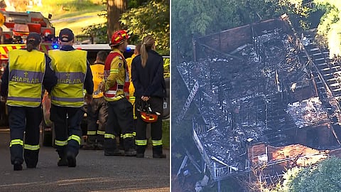 സിഡ്നിയുടെ വടക്കുപടിഞ്ഞാറ് ഭാഗത്തുള്ള ഒരു ഇരുനില വീടിന് തീപിടിച്ചു