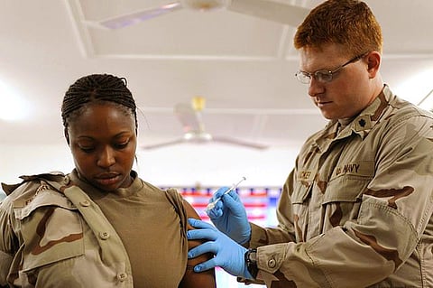 A new universal flu vaccine offers broad cross protection against different strains and subtypes of influenza A viruses in young and aged populations, according to a new study (Representational image-Wikimedia)