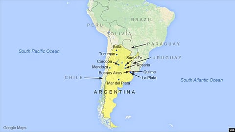 Buenos Aires, Cordoba, Rosario, Mendoza, Tucuman, La Plata, Mar del Plata, Quilmes, Salta, and Santa Fe, Argentina (Image Source- VOA)