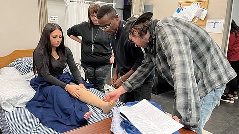 Apprentices attend a certified nursing assistant class at the Western Colorado Area Health Education Center in Grand Junction, Colorado.