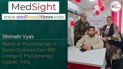 Shrinath Vyas, Master of Physiotherapy in Sports Sciences from SBB College of Physiotherapy, Gujarat, India