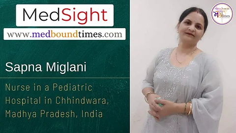 Sapna Miglani, Nurse in a pediatric hospital in Chhindwara, Madhya Pradesh, India