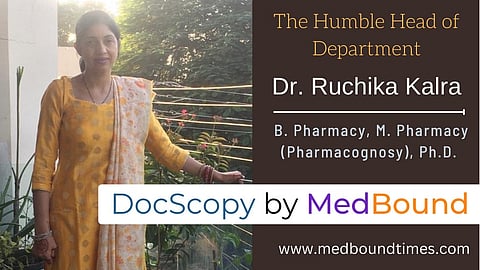 Dr. Ruchika Kalra, B. Pharmacy, M. Pharmacy (Pharmacognosy), Ph.D., Head of Department at Advanced Institute of Pharmacy, Palwal, Haryana