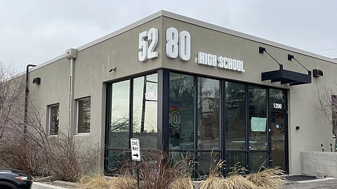 5280 High School in Denver is one of 43 secondary schools in the U.S.
with a program
designed for students recovering from substance use disorder and related mental
health disorders.
(
Stephanie Daniel for KHN)