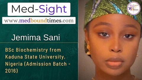 Jemima Sani, BSc Biochemistry from Kaduna State University, Nigeria (Admission Batch - 2016)
