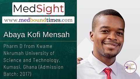 Abaya Kofi Mensah, Pharm D from Kwame Nkrumah University of Science and Technology, Kumasi, Ghana (Admission Batch: 2017)