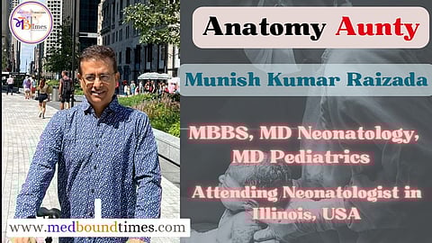 Anatomy Aunty: Munish Kumar Raizada,
MBBS, MD Neonatology, MD Pediatrics