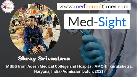 Shray Srivastava , MBBS from Adesh Medical College and Hospital (AMCH), Kurukshetra, Haryana, India (Admission batch: 2021)