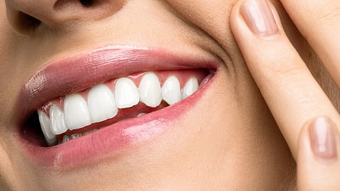 Hydroxyapatite of teeth enamel is responsible for the white hue of the dentition (Designed by PEXELS)