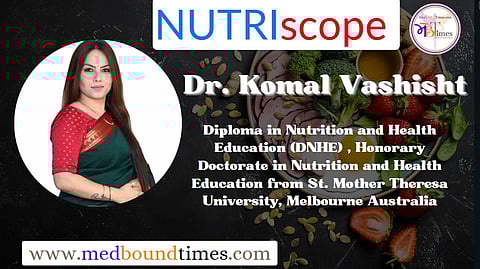 Dr. Komal Vashisht, Diploma in Nutrition and Health Education (DNHE), Honorary Doctorate in Nutrition and Health Education from St. Mother Theresa University, Melbourne Australia