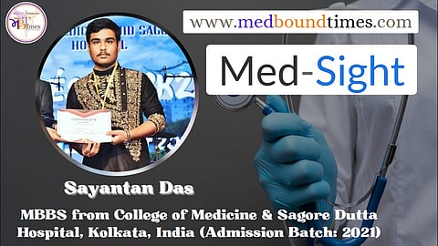 Sayantan Das,
MBBS from College of Medicine & Sagore Dutta Hospital, Kolkata, India (Admission Batch: 2021)