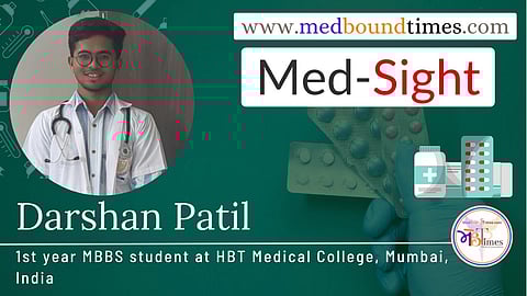 Darshan Patil, 1st year MBBS student at HBT Medical College, Mumbai, India