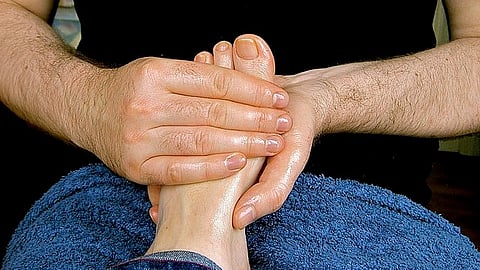 Classical foot massage can be an effective intervention for alleviating insomnia and anxiety symptoms in preeclamptic pregnant women. (Representational Image: Wikimedia Commons)