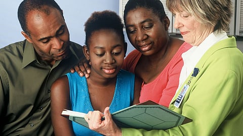 Parents and caregivers interact with children when reading picture books that depict pain or injury.(Representational image: Unsplash)