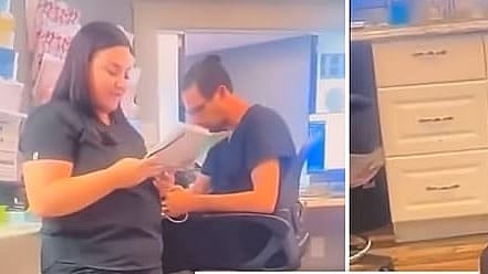 Dentists were caught laughing at a patient’s personal diary, which breached confidentiality and revealed her worries about chemotherapy. (Image from Twitter/X account : @floridanow1)