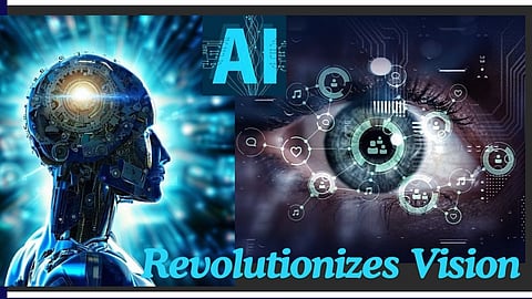 Researchers from Shanghai Jiao Tong University School of Medicine developed a deep learning-based AI model that can accurately identify Pediatric eye diseases like myopia, strabismus, and ptosis using simple. smartphone images. (Representational image created using Canva by Dr Aditi Bakshi)
