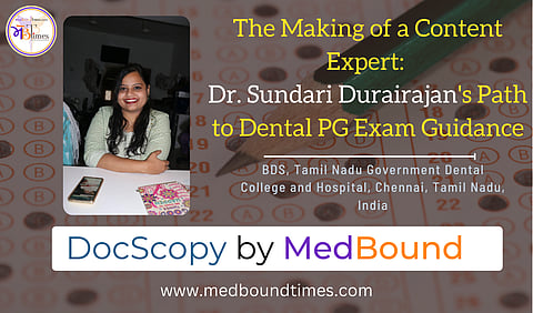 Dr. Sundari Durairajan, BDS, Tamil Nadu Government Dental College and Hospital, Chennai