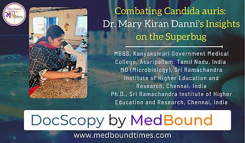 Dr. Mary Kiran Danni, MBBS, Kanyakumari Government Medical College, Asaripallam, Tamil Nadu, India, MD (Microbiology), Sri Ramachandra Institute of Higher Education and Research, Chennai, India, and Ph.D., Sri Ramachandra Institute of Higher Education and Research, Chennai, India