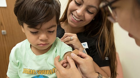 Students were vaccinated during a pop-up vaccination clinic in the school's library in Louisville, Ky., on Aug. 8, 2024. (Representational image; UNSPLASH)