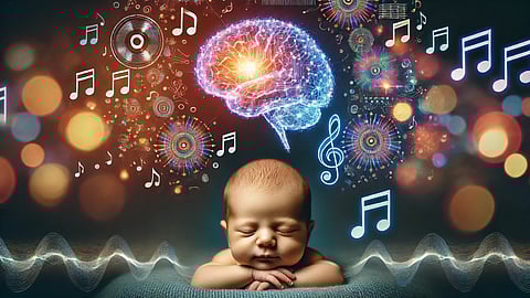 This study opens up exciting possibilities for early intervention programs that could use musical stimulation to promote language development (Image: AI-generated)