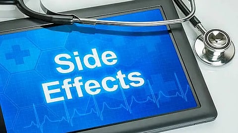 A tab showing 'side effects' displayed in a tab in blue background.