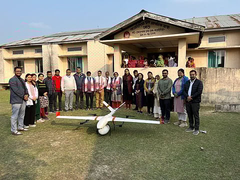 In addition to on-site consultations, the health camp benefited from AIIMS Guwahati’s innovative drone-based healthcare services. (PIB)