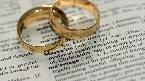 The wedding of the French Christian couple happened in a Hindu temple in Kerala's Mayyazhi.