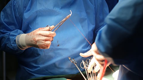 He was detaching a potato harvester from tractor.