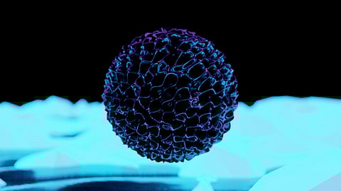 A 3d model of a ball on ice