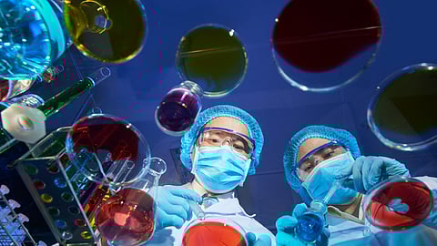 Scientists working in Research study lab.